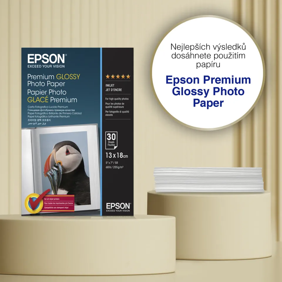 EPSON paper 13x18 - 255g/m2 - 30sheets - photo premium glossy