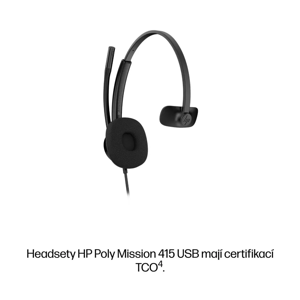HP Poly Mission 415 Monaural USB Wired Headset Classic WW