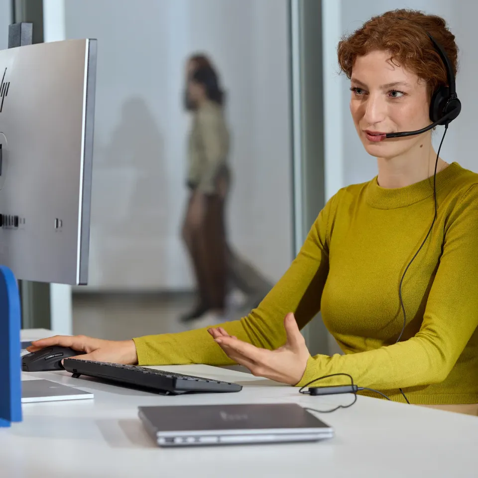 HP Poly Mission 415 Monaural USB Wired Headset Classic WW