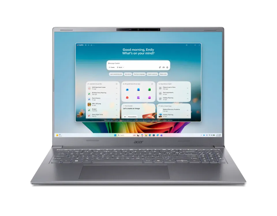 Acer Aspire X 16 AI/AX16-I71M-96F0/UX9-388H/16"/2880x1800/16GB/512GB/Intel int/W11H/Gray/2R