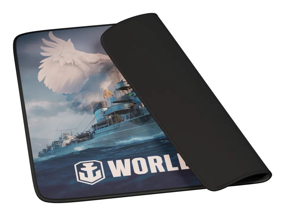 Herní podložka pod myš Genesis CARBON 500 WORLD of WARSHIPS, M 30x25cm