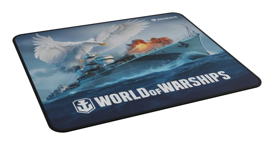 Herní podložka pod myš Genesis CARBON 500 WORLD of WARSHIPS, M 30x25cm