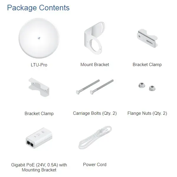 Ubiquiti UISP LTU PRO - 5GHz PtP/PtMP klient, LTU, 4096QAM, až 900Mbps, anténa 24dBi