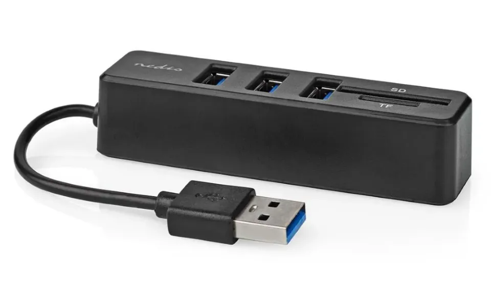 Nedis CCGB60250BK01 - USB hub | 1x USB-A | 3x USB A Zásuvka | 5 Portů port(s) |