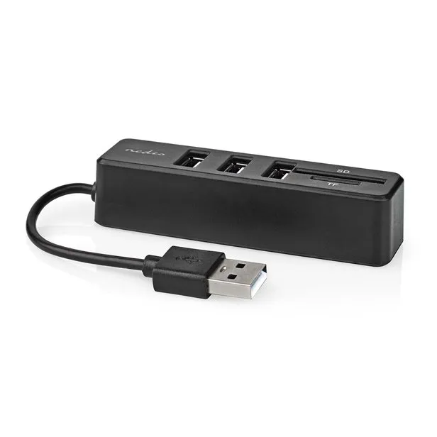Nedis CCGB60250BK01 - USB hub | 1x USB-A | 3x USB A Zásuvka | 5 Portů port(s) |