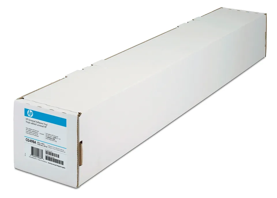 HP Universal Adhesive Vinyl. 2 pack, 144 microns (5.7 mil) • 160 g/m2 • 914 mm x 20.1 m • 2-pack, C2T51A