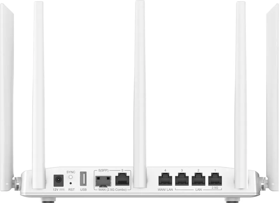 Grandstream GWN7062M Wi-Fi 6 router, 1× 2.5G Combo SFP/RJ45 WAN, 1× 1G WAN/LAN, 1× 2.5G LAN,2× 1G LA