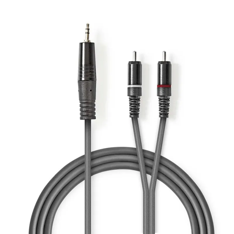 Nedis COTH22200GY30 - Stereofonní Audio Kabel | 3,5 mm Zástrčka – 2x RCA Zástrčk
