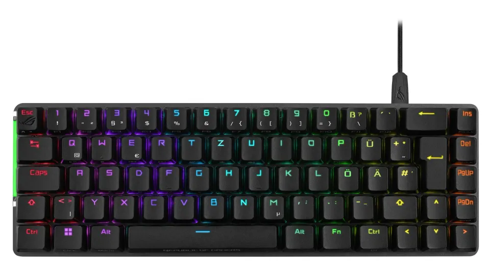 ASUS klávesnice ROG Falchion ACE 75 HE, Mechanická, USB-C, US, černá