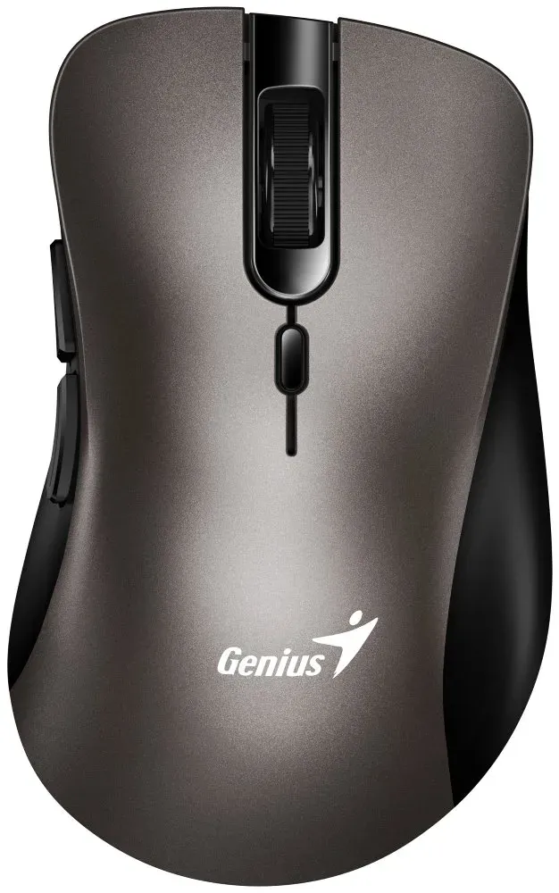 Genius Ergo 8100S/Ergonomická/Optická/Pro praváky/1 600 DPI/Bezdrátová USB/Champagne Titanium