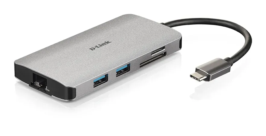 D-Link 8-in-1 USB-C Hub with HDMI/Ethernet/Card Reader/Power Delivery