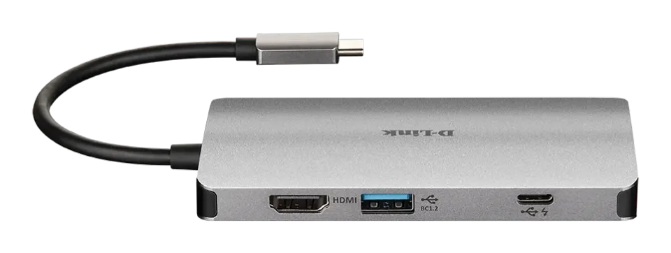 D-Link 8-in-1 USB-C Hub with HDMI/Ethernet/Card Reader/Power Delivery