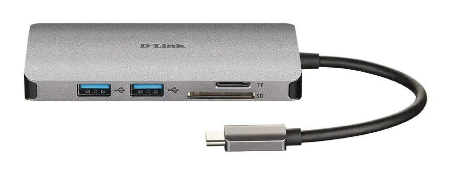 D-Link 8-in-1 USB-C Hub with HDMI/Ethernet/Card Reader/Power Delivery