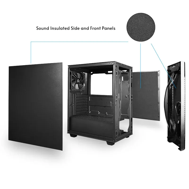 CHIEFTEC skříň AS-01B-OP, mini-ITX, Black, bez zdroje