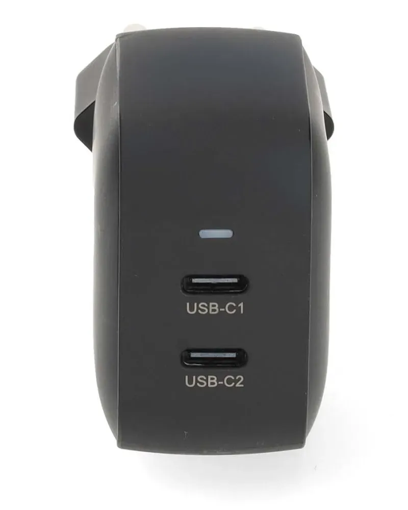 NEDIS síťová nabíječka/ 35 W/ PD 3.0/ rychlé nabíjení/ 1.75 / 2.33 / 2.92 / 3.0 A/ 2x USB-C/ černá