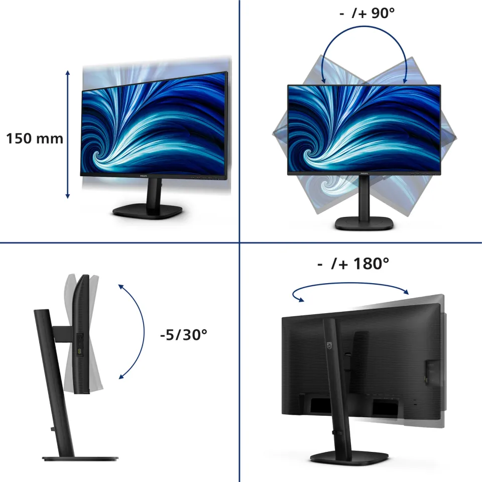Philips LCD 24B2U3601 23,8" IPS/2560x1440@120Hz/4ms/350cd/HDMI/DP/4xUSB/USB-C do