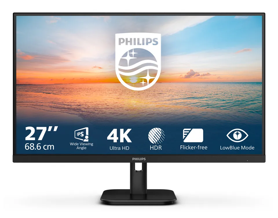 Philips LCD 27E1N1800A 27" IPS 4K/3840x2160@60Hz/4ms/350cd/2xHDMI/DP/Repro/VESA