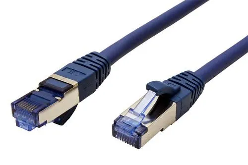 KABEL PATCH S/FTP kat 6a, LSOH, 0,5m, modrý