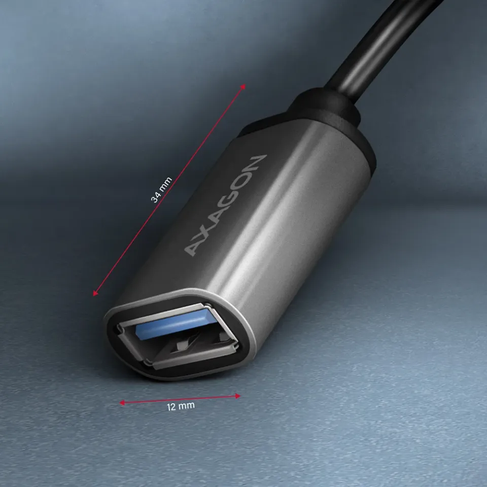 AXAGON RUCM-AFAC, kabelová redukce USB-C (M) <-> USB-A (F), 20cm, USB 3.2 Gen 1,