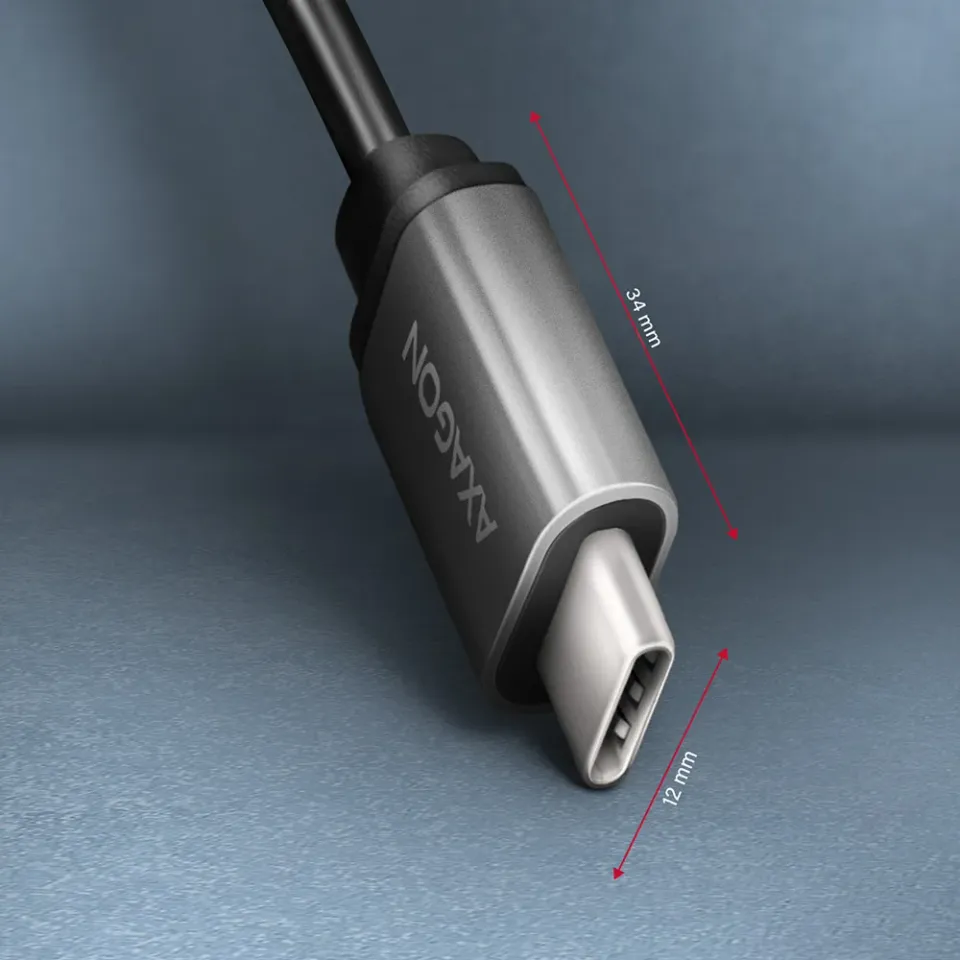 AXAGON RUCM-AFAC, kabelová redukce USB-C (M) <-> USB-A (F), 20cm, USB 3.2 Gen 1,