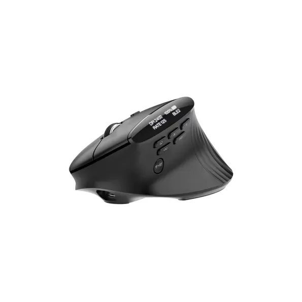 ACER bezdrátová myš Smart Fit Vertical Mouse,8000 dpi,10 tlačítek,RGB,10m dosah,BT,USB,výdrž 120h,Black