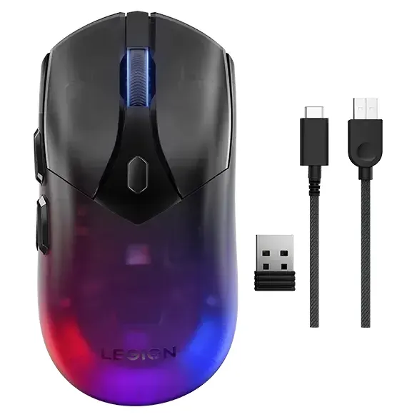 Lenovo Legion M410 RGB/Herní/Optická/Pro praváky/6 400 DPI/Drátová+bezdrátová/Černá