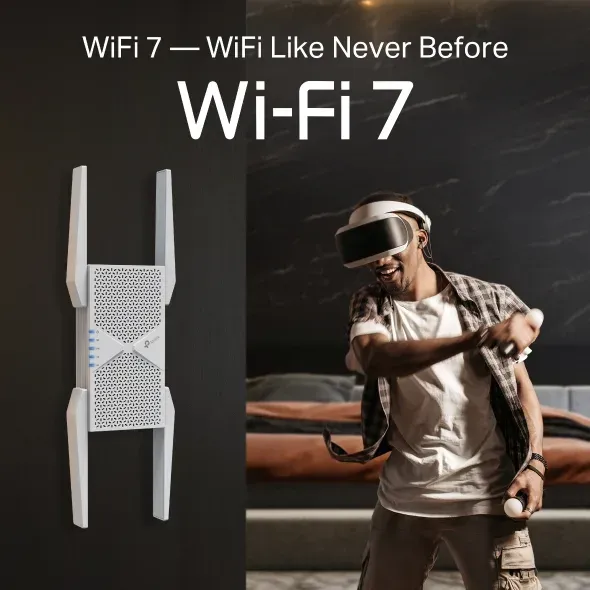TP-Link RE655BE - Třípásmový extender dosahu Wi-Fi 7 BE9300