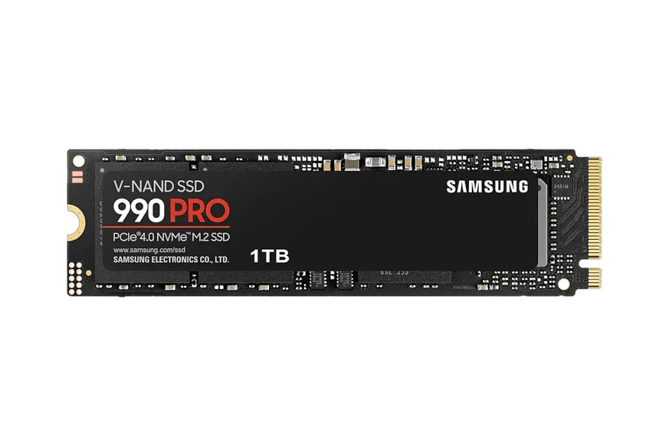 SAMSUNG 990 PRO 1TB PCIe 4.0 NVMe SSD M.2 PCIe 4.0 x4 NVMe 2.0 (čtení max. 7450MB/s, zápis max. 6900MB/s)