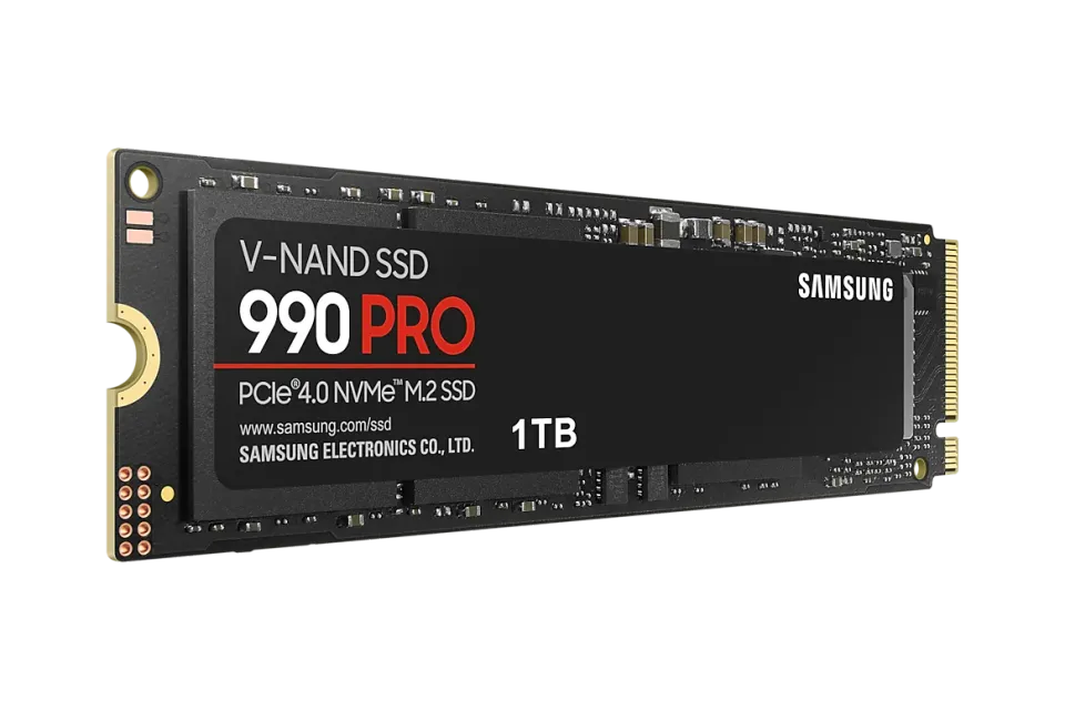 SAMSUNG 990 PRO 1TB PCIe 4.0 NVMe SSD M.2 PCIe 4.0 x4 NVMe 2.0 (čtení max. 7450MB/s, zápis max. 6900MB/s)