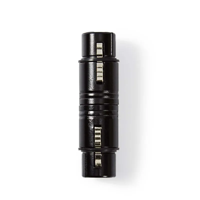 Nedis COTP15920BK - XLR Spojka | XLR 3pinová Zásuvka – XLR 3pinová Zásuvka | Čer