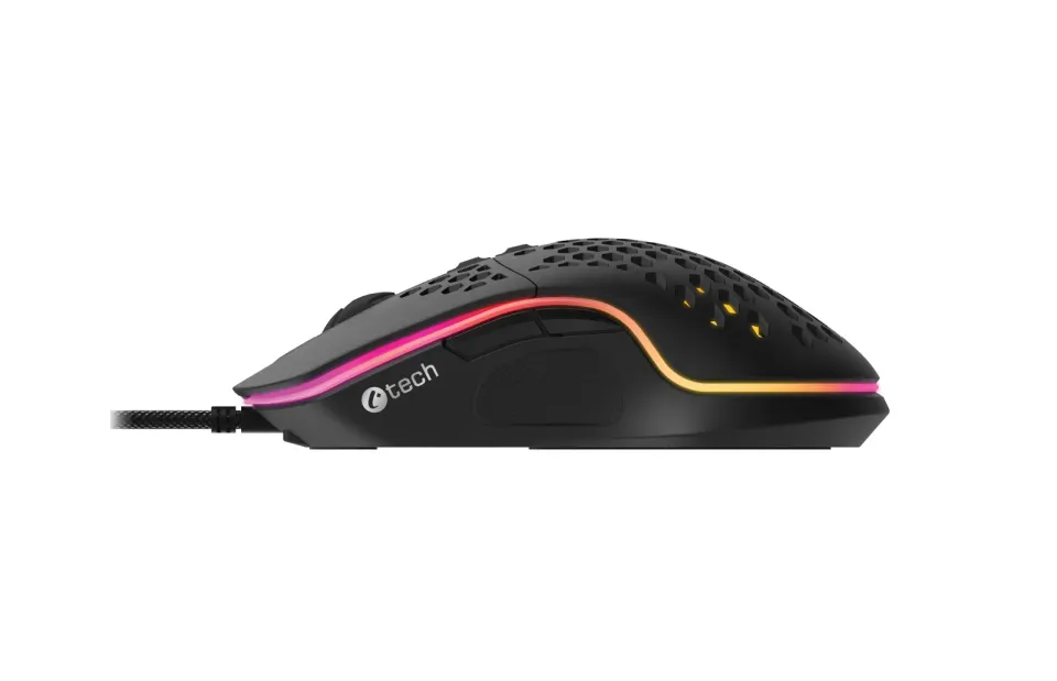 C-TECH herní myš Scarab, casual gaming, 7200 DPI, RGB podsvícení, USB