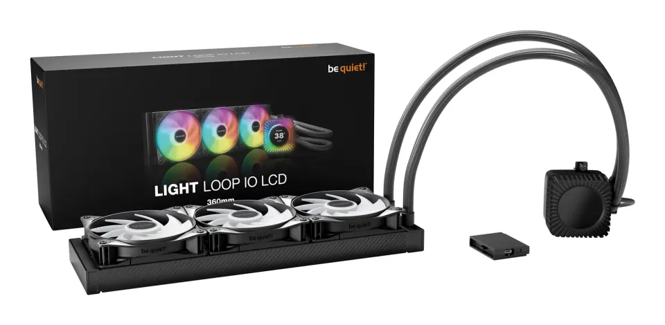 Be quiet! vodní chladič CPU Light Loop IO LCD ARGB 360mm / 3x120mm PWM fan / displej / IO ekosystém /Intel i AMD / černý