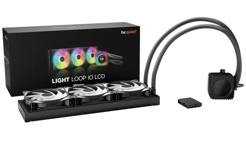 Be quiet! vodní chladič CPU Light Loop IO LCD ARGB 360mm / 3x120mm PWM fan / displej / IO ekosystém /Intel i AMD / černý