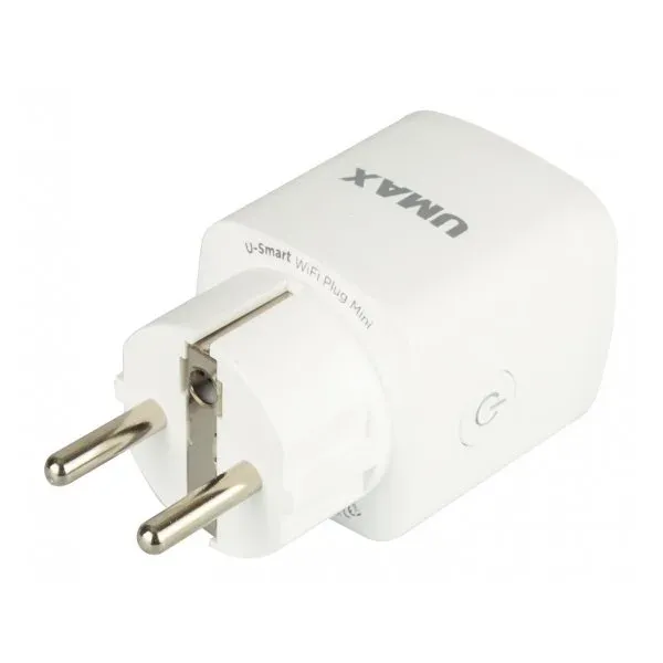UMAX chytrá zásuvka U-Smart Wifi Plug Mini/ Wi-Fi/ 1x zástrčka/ Amazon Alexa/ Google Assistant/ Android/ iOS/ bílá