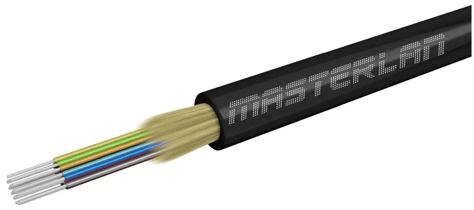 Masterlan DROPX optický kabel - 24vl 9/125, SM, LSZH, černá, G657A2, 500m