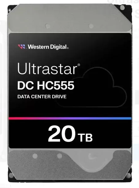 WD Ultrastar DC HC555/20TB/HDD/3.5"/SATA/M.2 SATA/7200 RPM/Stříbrná/5R