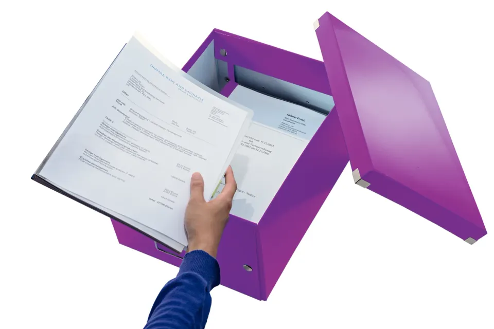 LEITZ Univerzální krabice Click&Store, velikost M (A4), purpurová
