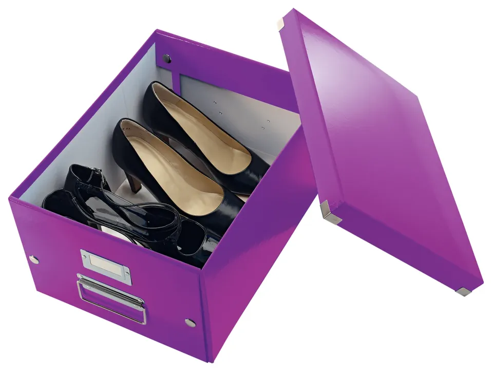 LEITZ Univerzální krabice Click&Store, velikost M (A4), purpurová
