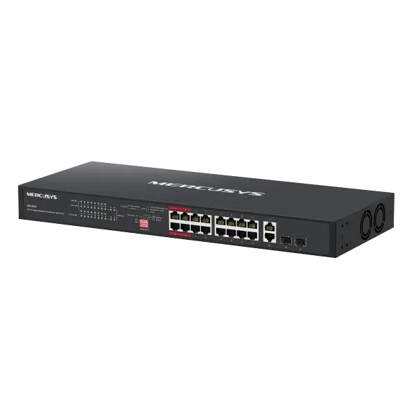 MERCUSYS switch MS120GP (16xGbE,14xPoE+,2xGbE/SFPcombo,192W)