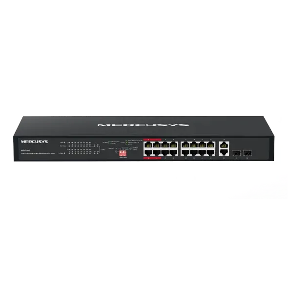 MERCUSYS switch MS120GP (16xGbE,14xPoE+,2xGbE/SFPcombo,192W)