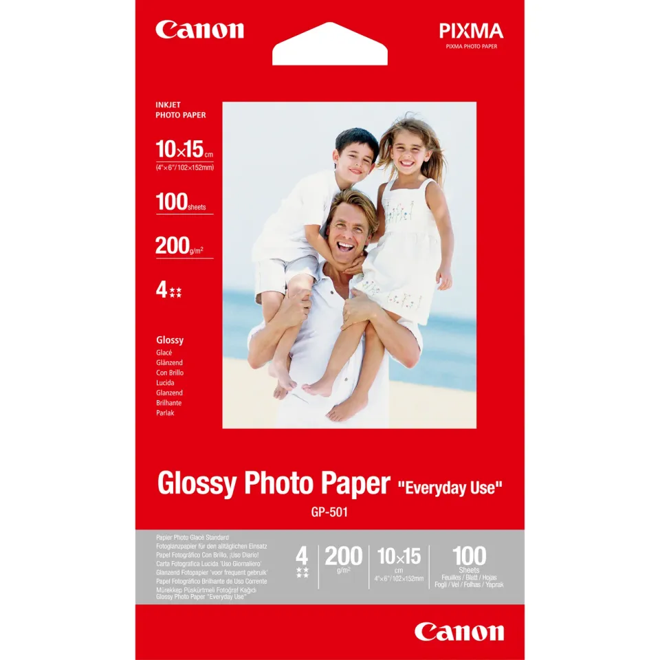 Canon fotopapír GP-501 10x15 cm, lesklý 100ks, 200g/m
