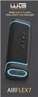 WG - Bluetooth Speaker WG AirFlex7, 10W, TWS, LED, černá
