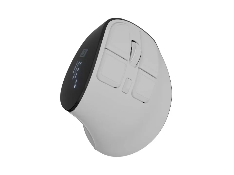 Vertikální bezdrátová myš Natec EUPHONIE PRO/Vertikální/Blue Sense/Pro praváky/2 400 DPI/USB+BT/Bílá