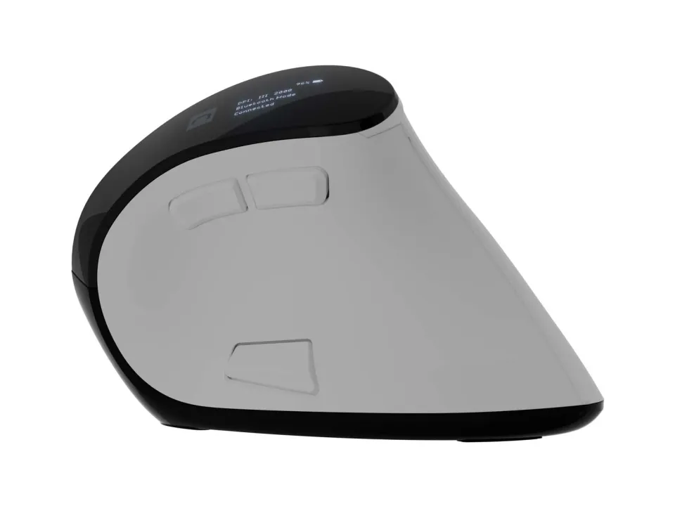 Vertikální bezdrátová myš Natec EUPHONIE PRO/Vertikální/Blue Sense/Pro praváky/2 400 DPI/USB+BT/Bílá