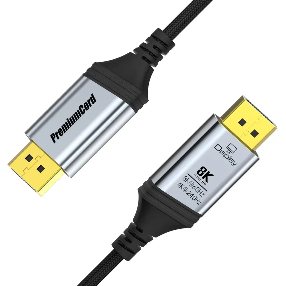 PremiumCord 8K Optický DisplayPort 1.4 přípojný kabel M/M, zlacené zastříknuté k (kport14-30)