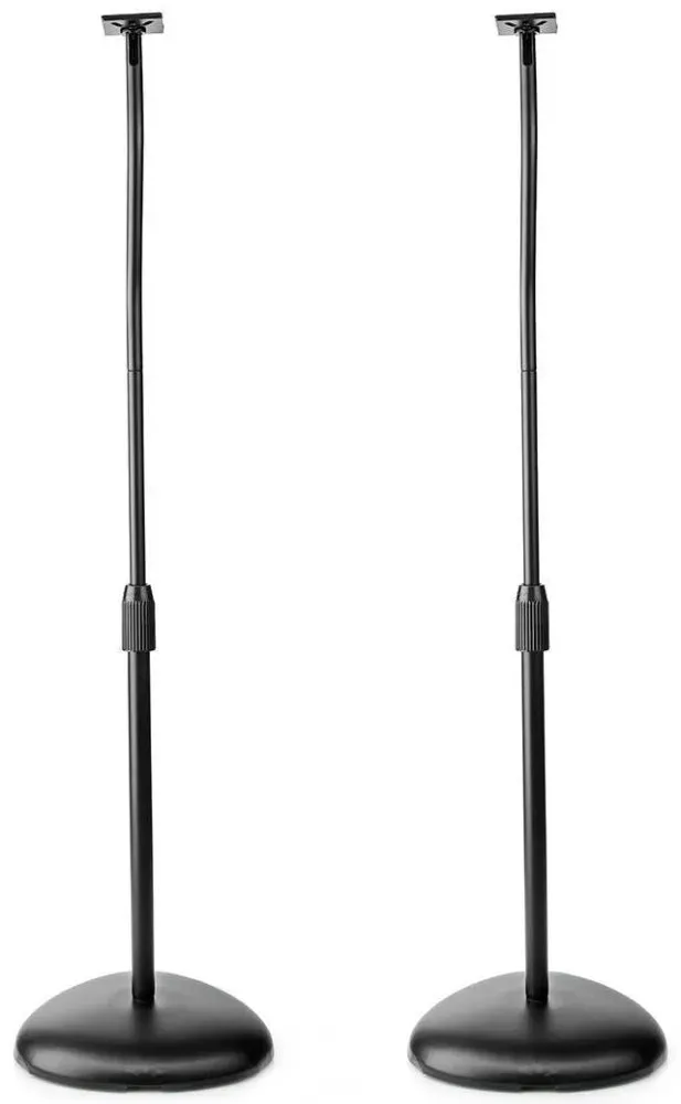 NEDIS univerzální stojan reproduktoru/ nosnost 4,5 kg/ výškově nastavitelný / ABS/ ocel/ černý