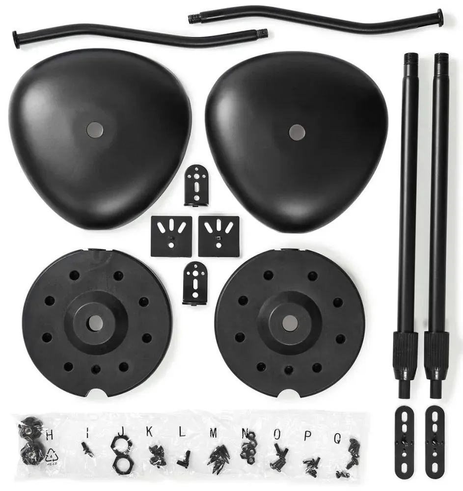 NEDIS univerzální stojan reproduktoru/ nosnost 4,5 kg/ výškově nastavitelný / ABS/ ocel/ černý