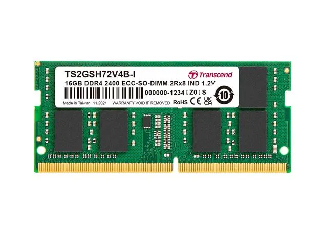 Transcend paměť 16GB Industrial DDR4 3200 ECC-SO-DIMM 2Rx8 (1Gx8)x18 CL22 1.2V