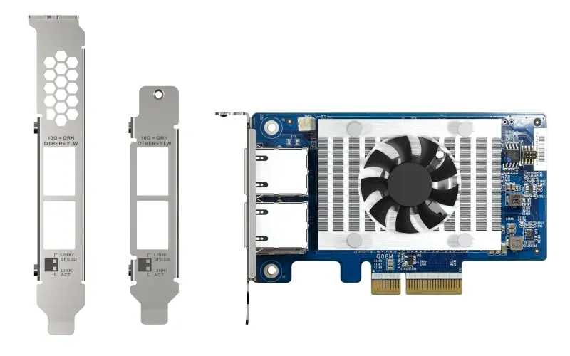 QNAP QXG-10G2T-X710 - dvouportová rozšiřující 10GbE (Intel X710) karta pro PC i QNAP NAS