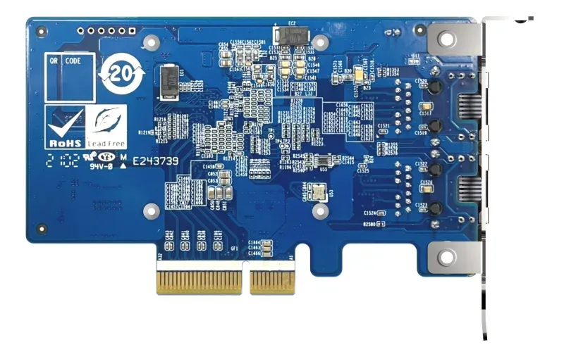 QNAP QXG-10G2T-X710 - dvouportová rozšiřující 10GbE (Intel X710) karta pro PC i QNAP NAS